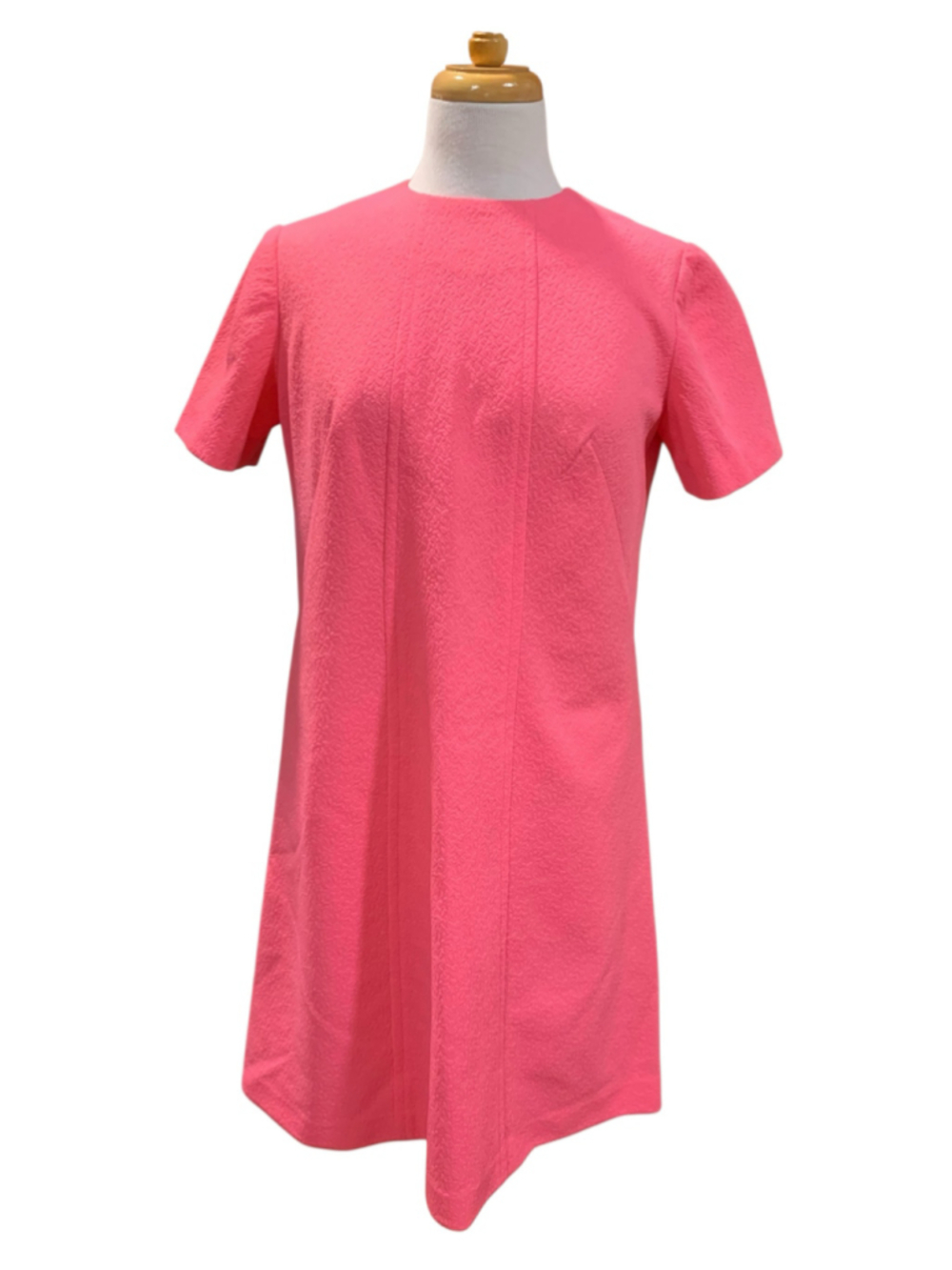 Vtg 60’s handmade Women's Mod Pink Mini Dress, sz M